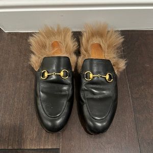 Gucci Princetown fur mules
